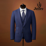 3 Pcs Suit | Navy Blue Premium - Custom Stitching