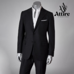 3 Pcs Suit | Modern Black Premium - Custom Stitching
