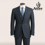 3 Pcs Suit | Charcoal Grey Premium - Custom Stitching