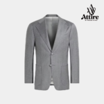 2 Pcs Suit |  Light Gray Imported Pant Coat - Custom Stitching
