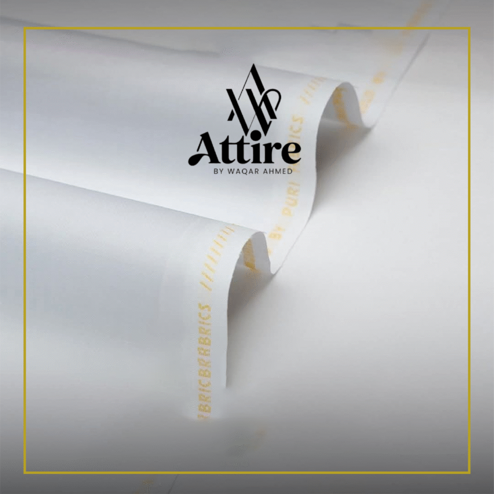 Platinum Gold | Classic White Unstiched - Premium Cotton - Image 2
